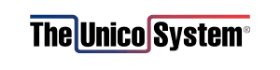 The Unico System logo with “Unico” in bold and a blue-to-red gradient line underlining the text.