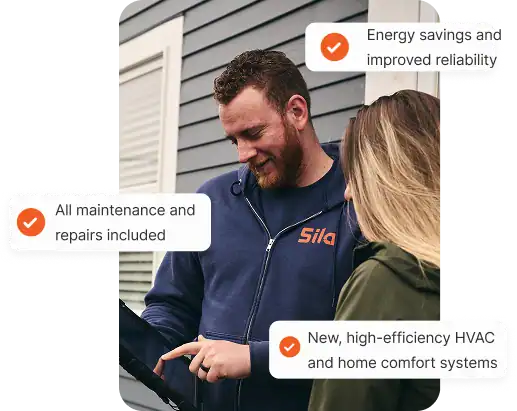 sila tech discussing premier program with woman